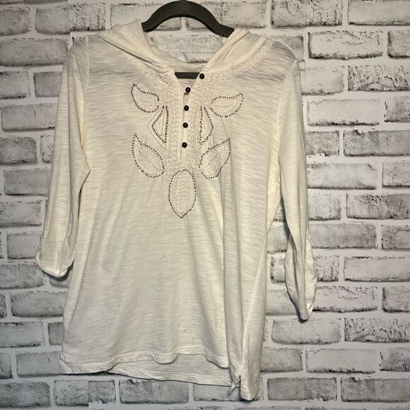 Sonoma Tops - Sonoma woman’s size: xs hooded beaded top            